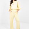 Yellow Tracksuit Trousers in Pants, Trousers, Shorts with Spandex and Viscose