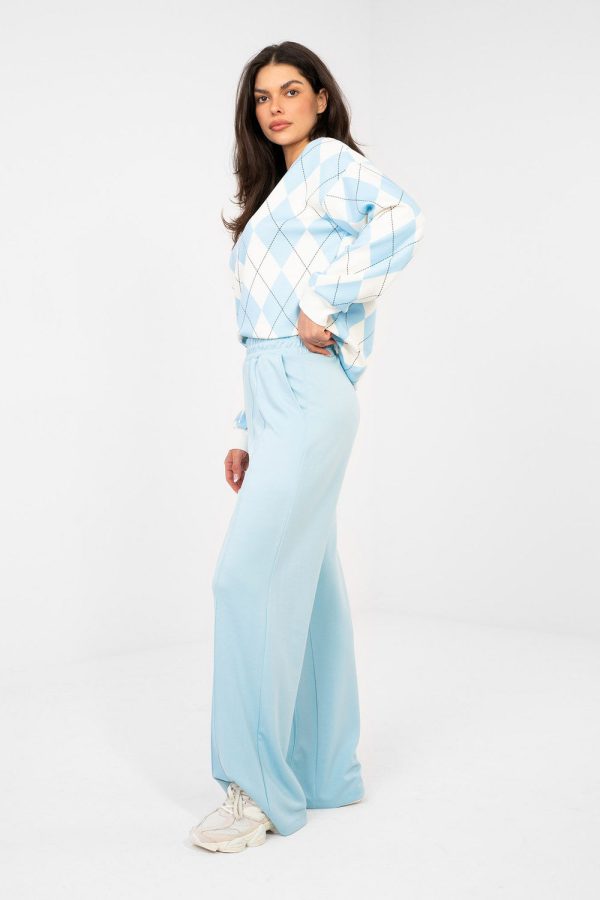 Blue Tracksuit Trousers in Pants, Trousers, Shorts with Spandex and Viscose