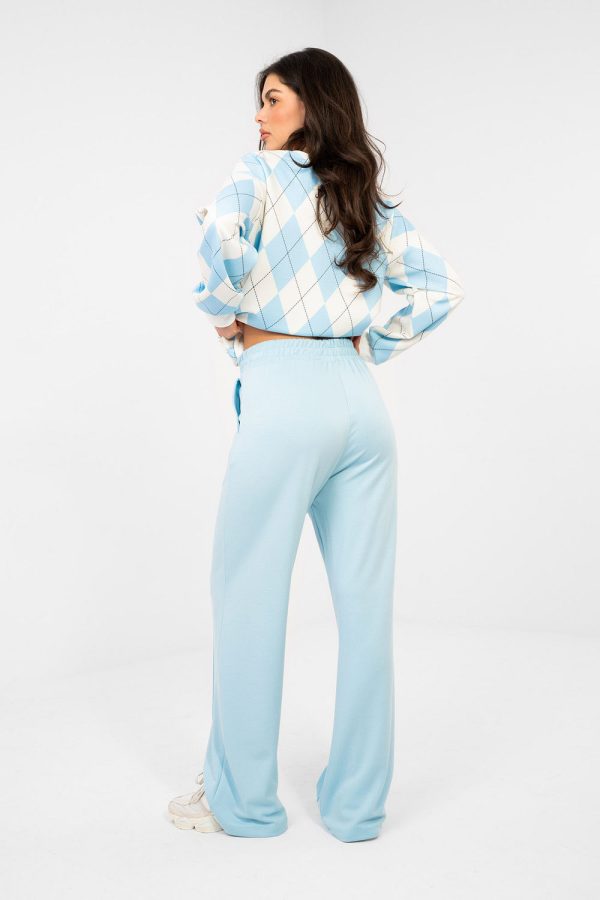 Blue Tracksuit Trousers in Pants, Trousers, Shorts with Spandex and Viscose