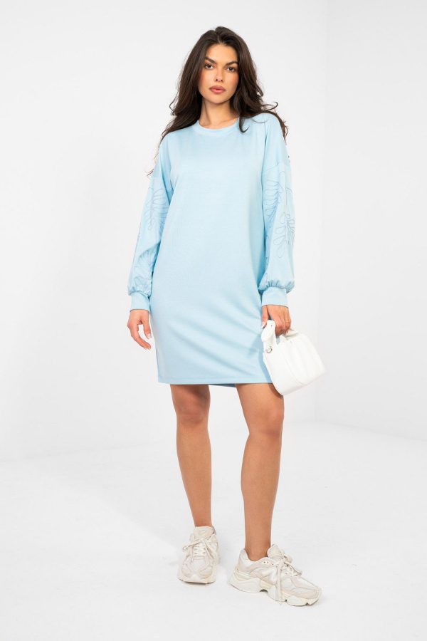 Blue Daydress in Day Dresses with Spandex and Viscose