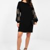 Black Daydress in Day Dresses with Spandex and Viscose
