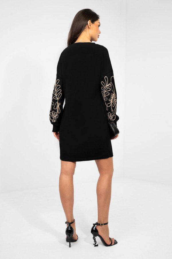 Black Daydress in Day Dresses with Spandex and Viscose