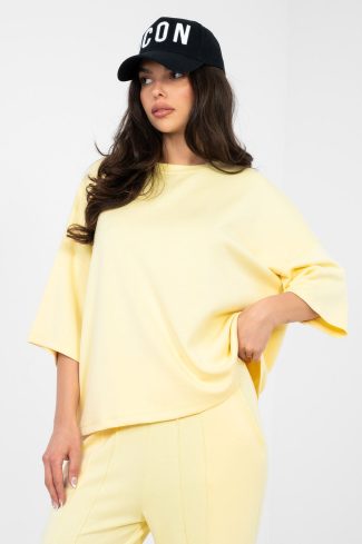 Yellow Blouse in Women`s Blouses, Tunics with Spandex and Viscose
