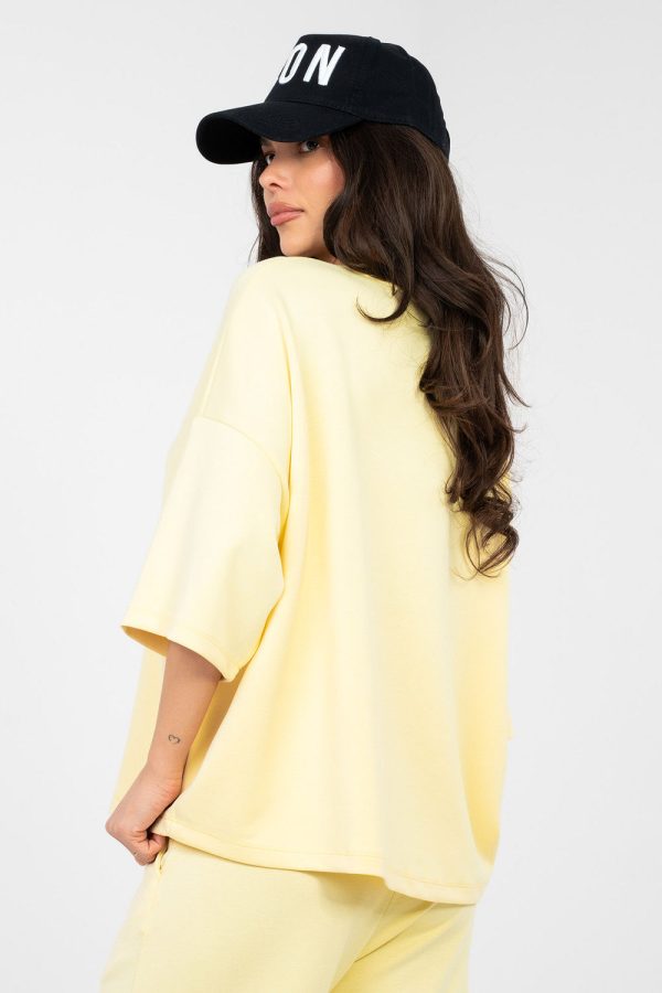 Yellow Blouse in Women`s Blouses, Tunics with Spandex and Viscose