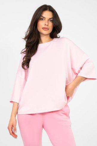 Pink Blouse in Women`s Blouses, Tunics with Spandex and Viscose