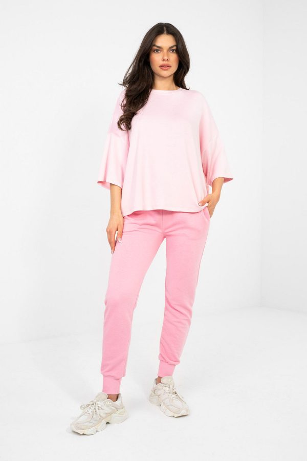 Pink Blouse in Women`s Blouses, Tunics with Spandex and Viscose