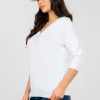 White Blouse in Women`s Blouses, Tunics with Cotton and Spandex