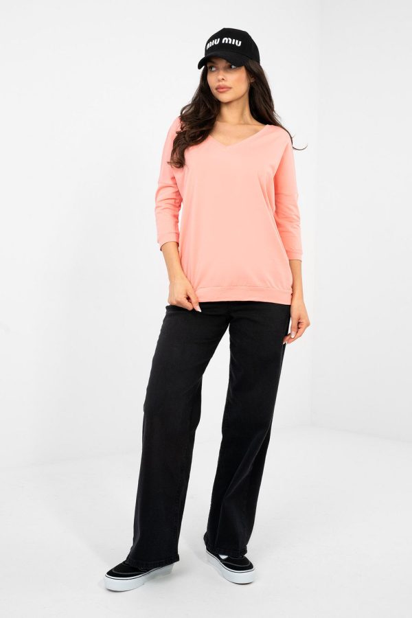 Pink Blouse in Women`s Blouses, Tunics with Cotton and Spandex