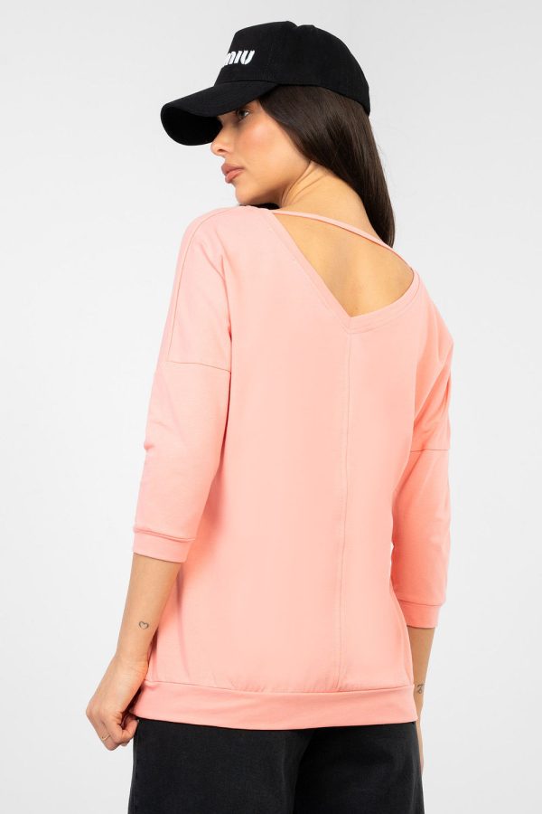Pink Blouse in Women`s Blouses, Tunics with Cotton and Spandex