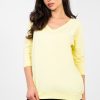 Yellow Blouse in Women`s Blouses, Tunics with Cotton and Spandex