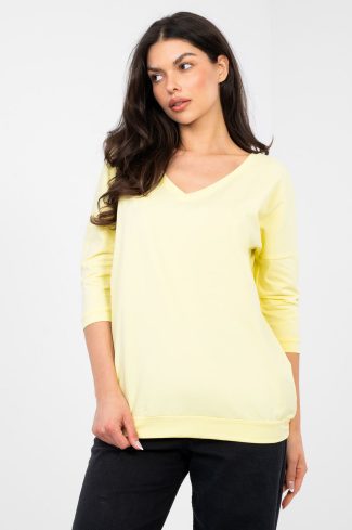 Yellow Blouse in Women`s Blouses, Tunics with Cotton and Spandex