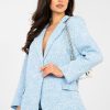Blue Jacket in Jackets, Vests For Women with Polyester and Viscose