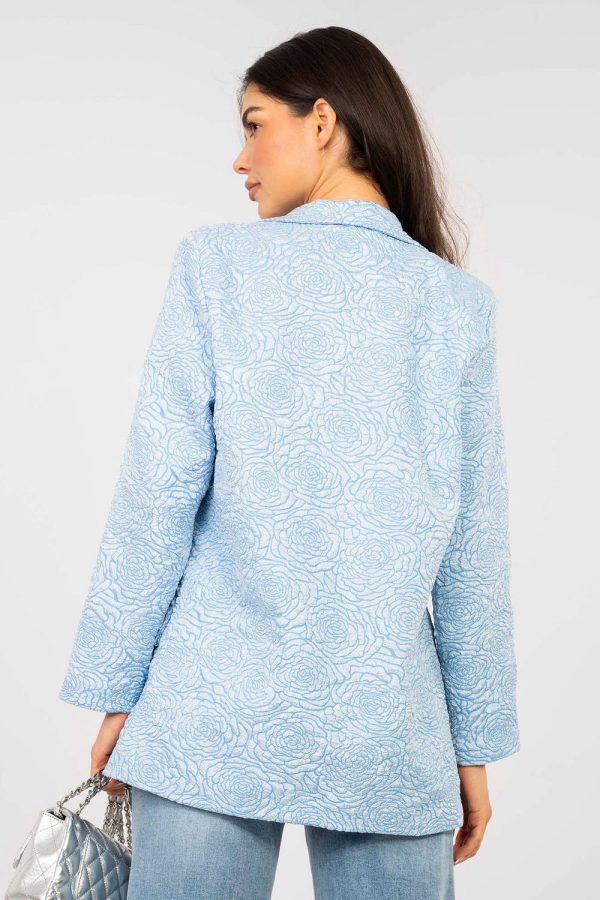 Blue Jacket in Jackets, Vests For Women with Polyester and Viscose