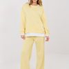 Yellow Set in Pants, Trousers, Shorts with Spandex, Polyester and Viscose