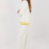 Beige Set in Pants, Trousers, Shorts with Spandex, Polyester and Viscose