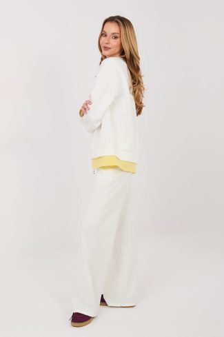 Beige Set in Pants, Trousers, Shorts with Spandex, Polyester and Viscose
