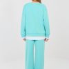 Green Set in Pants, Trousers, Shorts with Spandex, Polyester and Viscose