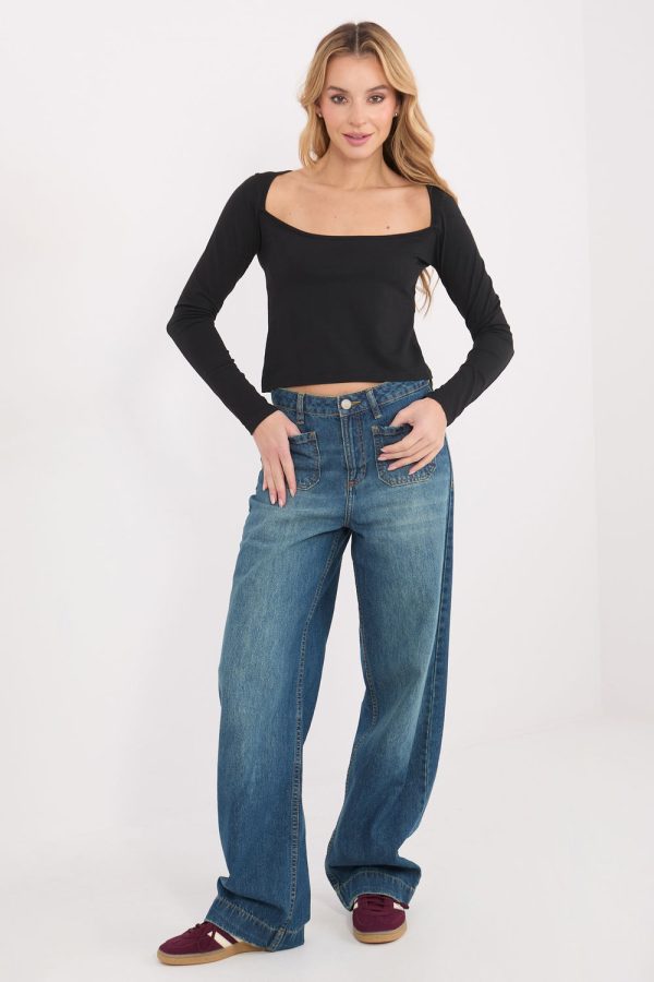 Black Blouse in Women`s Blouses, Tunics with Cotton