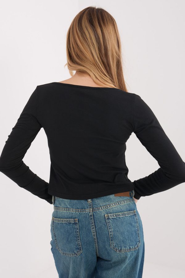 Black Blouse in Women`s Blouses, Tunics with Cotton