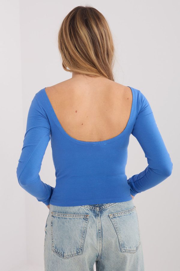 Blue Blouse in Women`s Blouses, Tunics with Cotton