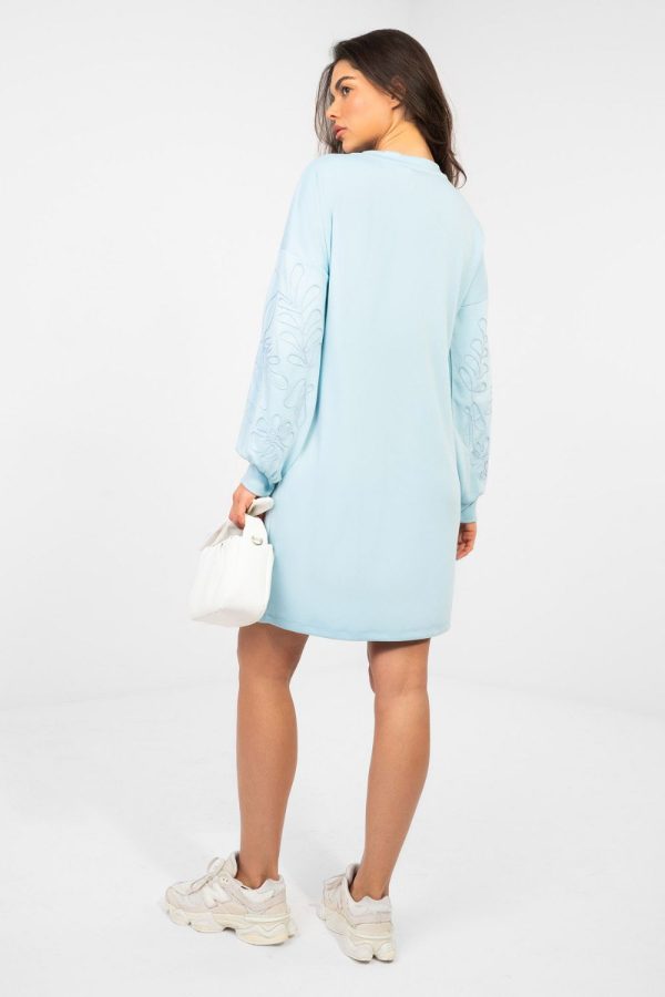 Blue Daydress in Day Dresses with Spandex and Viscose