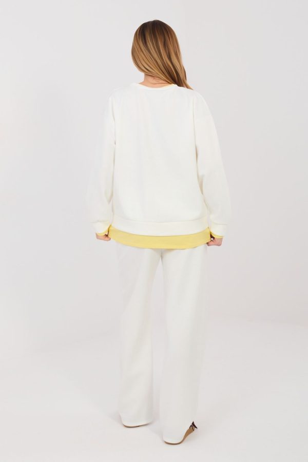 Beige Set in Pants, Trousers, Shorts with Spandex, Polyester and Viscose