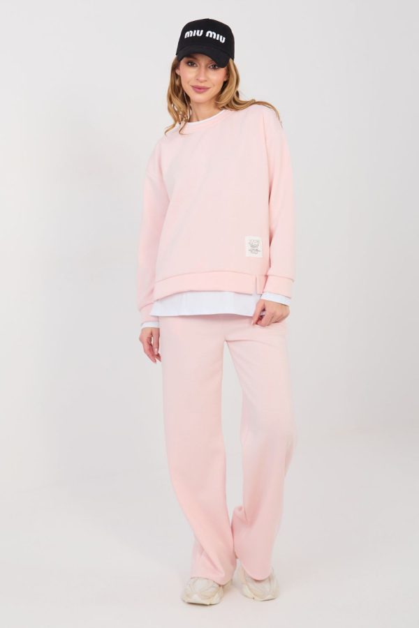 Pink Set in Pants, Trousers, Shorts with Spandex, Polyester and Viscose