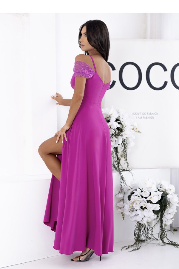 Violet Long Dress in Evening Dresses with Cotton, Spandex and Polyester