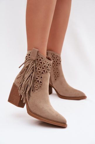 1115016 beige Heel boots model 224705 Step in style
