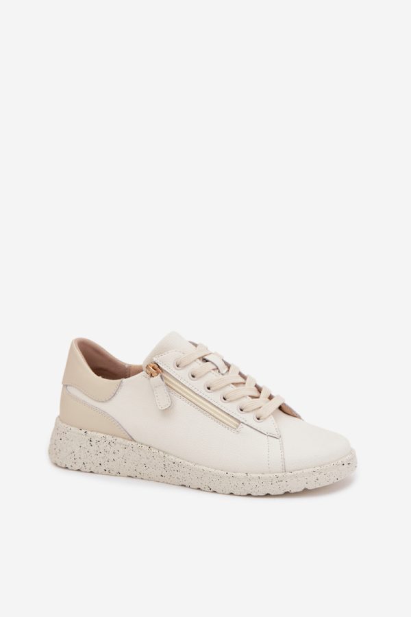 Beige Half Shoes in Women`s Ankle Boots & Booties with Fabric, Footbed, Upper Height and Sole Height