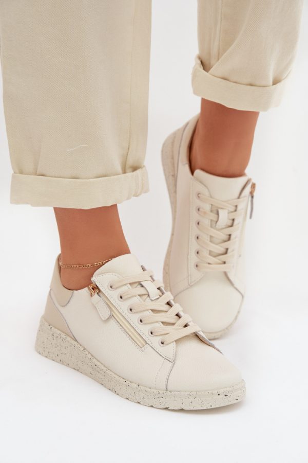 Beige Half Shoes in Women`s Ankle Boots & Booties with Fabric, Footbed, Upper Height and Sole Height