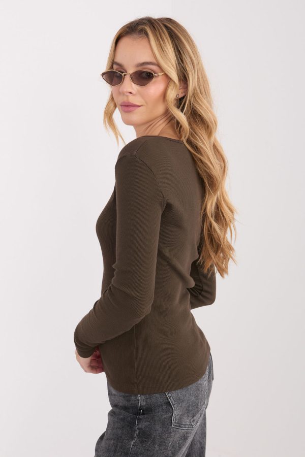Brown Blouse in Women`s Blouses, Tunics with Cotton