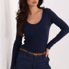 Navy Blue Blouse 2 in Cotton