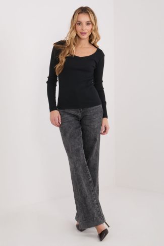 Black Blouse in Women`s Blouses, Tunics with Cotton