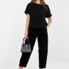 1115147 Black Blouse in Women`s Blouses, Tunics with Cotton and Spandex
