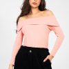 Pink Blouse in Women`s Blouses, Tunics with Cotton and Spandex