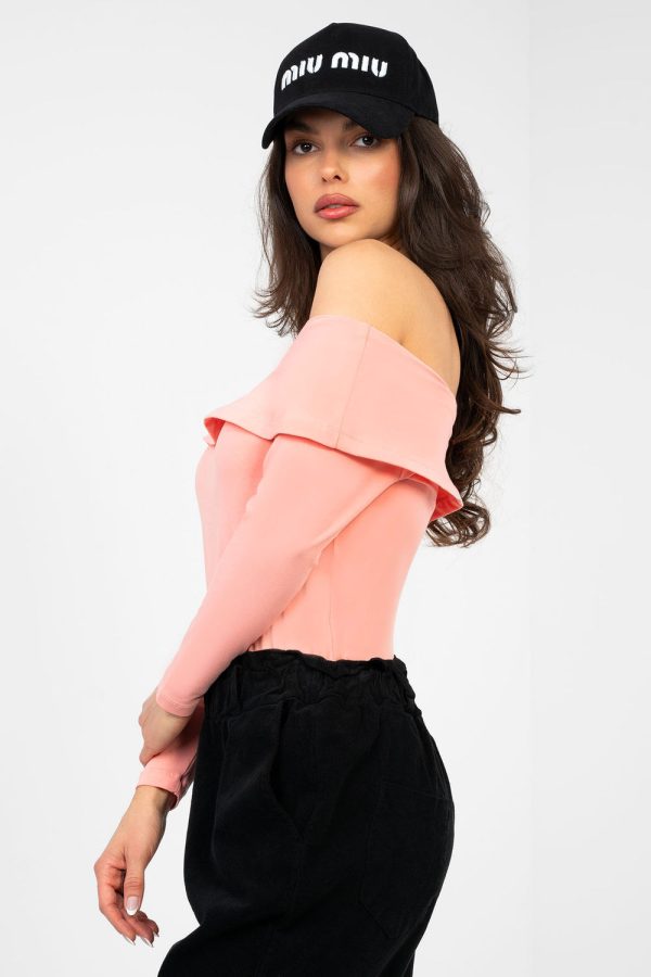 Pink Blouse in Women`s Blouses, Tunics with Cotton and Spandex
