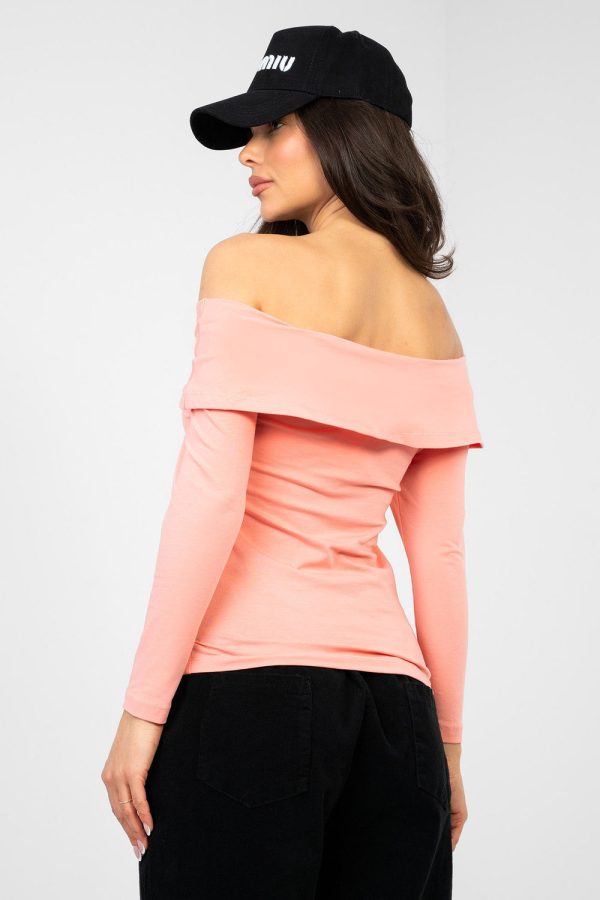 Pink Blouse in Women`s Blouses, Tunics with Cotton and Spandex