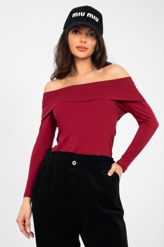 Red Blouse in Women`s Blouses, Tunics with Cotton and Spandex