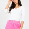 White Blouse in Women`s Blouses, Tunics with Cotton and Spandex