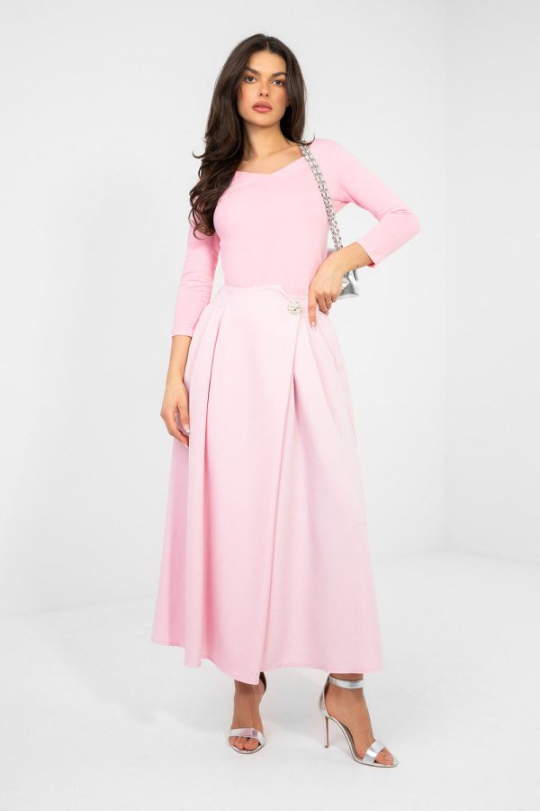 Pink Blouse in Women`s Blouses, Tunics with Cotton and Spandex