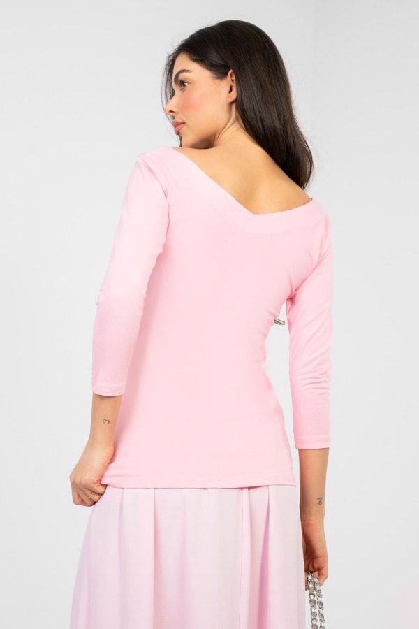 Pink Blouse in Women`s Blouses, Tunics with Cotton and Spandex