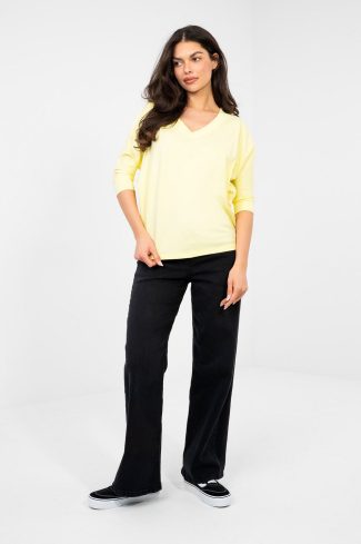 Yellow Blouse in Women`s Blouses, Tunics with Cotton and Spandex