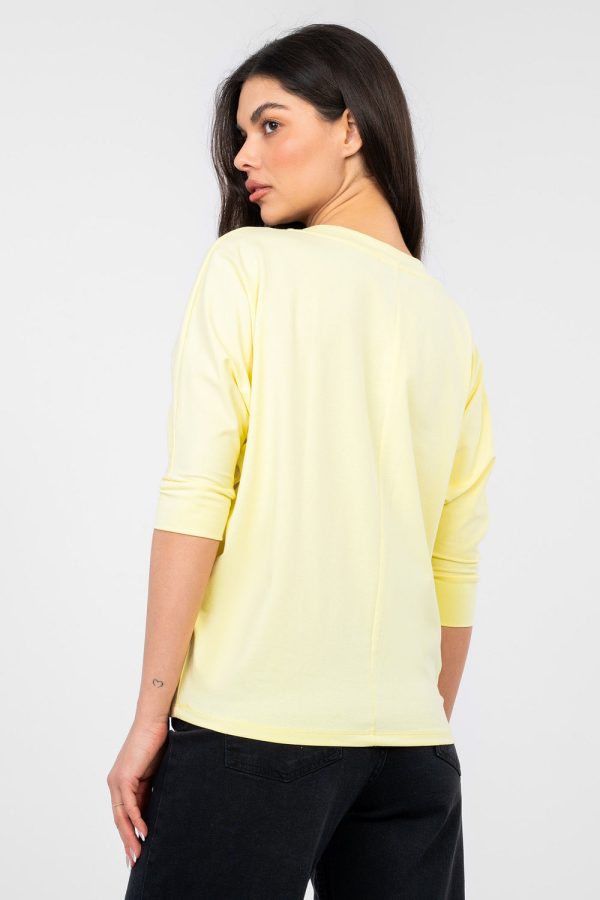 Yellow Blouse in Women`s Blouses, Tunics with Cotton and Spandex
