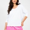 White Blouse in Women`s Blouses, Tunics with Cotton and Spandex