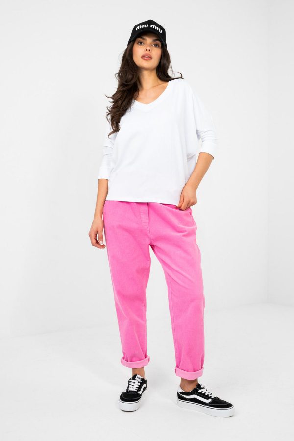 White Blouse in Women`s Blouses, Tunics with Cotton and Spandex
