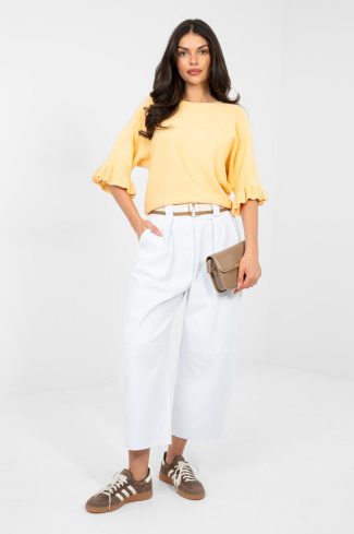 White Jeans in Pants, Trousers, Shorts with Cotton and Spandex