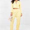 Yellow Set in Pants, Trousers, Shorts with Spandex, Polyester and Viscose