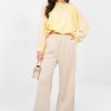 Beige Set in Pants, Trousers, Shorts with Spandex, Polyester and Viscose