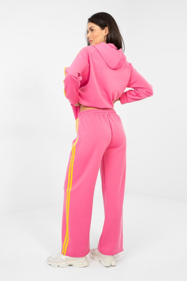 Pink Set in Pants, Trousers, Shorts with Spandex, Polyester and Viscose